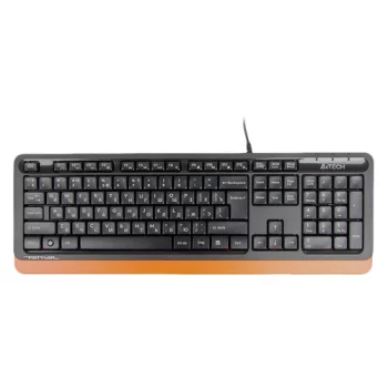 Клавиатура A4 Fstyler FK10, USB, черный оранжевый [fk10 orange]