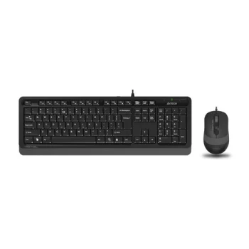 Комплект (клавиатура+мышь) A4 F1010, USB, проводной, черный и серый [f1010 grey]