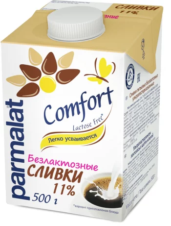 БЗМЖ Сливки Parmalat Comfort безлактозные 11% 500г