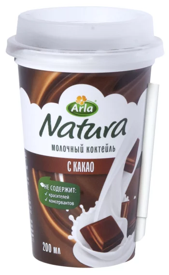 БЗМЖ Коктейль молочный Arla какао 1,5% 200мл