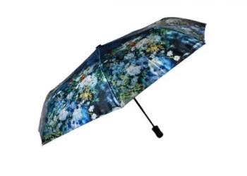 Зонт складной автоматический Bigbrella белые цветы