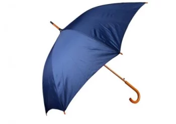 Зонт-трость полуавт. с дерев. ручкой Bigbrella синий